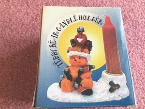 Teddy Bear Christmas Candle Holder, Free Shipping - Picture 1 of 8
