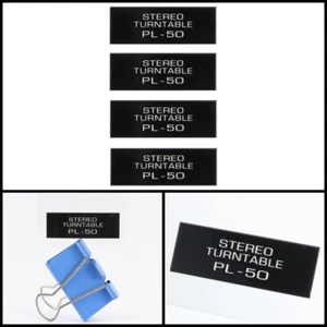 STEREO TURNTABLE PL-50 logo badge Sticker Decal waterproof 43mm(1.69"X15mm(0.59" - Picture 1 of 14