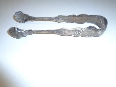 Pinzas antiguas de plata J. Campbell azúcar cáscara de hielo florales Foto 1 de 4