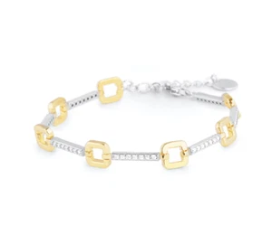 Pulsera plata de ley 925 Bicolor Oro Luxenter Thila BX189Y00  Circonitas blancas - Imagen 1 de 6