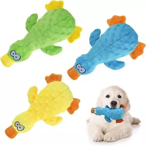 Peluche cane a forma di anatra 3 pezzi nuovo con palla cigolante per gioco interattivo - Foto 1 di 8