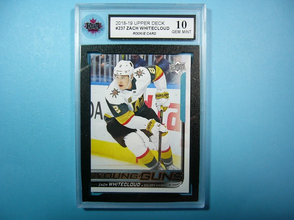 2018/19 UPPER DECK UD YOUNG GUNS HOCKEY CARD #237 ZACH WHITECLOUD ROOKIE KSA 10 - Image 1 of 2