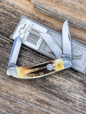 CASE XX ** SFO 2012 STAG TEXAS SHIELD S&N SOWBELLY KNIFE KNIVES - Image 1 of 4