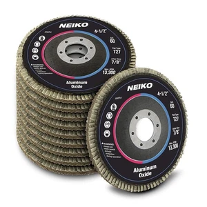 11107A 10 Pack Aluminum Oxide Flap Discs 4-1/2 for Angle Grinder, 60 Grit Fla... - Picture 1 of 5