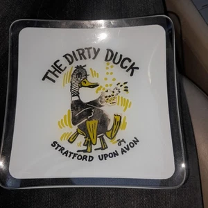 Cenicero de vidrio para baratija The Dirty Duck Stratford Upon Avon Duck - Imagen 1 de 3