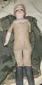 Bisque Doll Antique 12” Dome Head Painted Eyes Comp Body Germany As Is - Picture 1 of 9