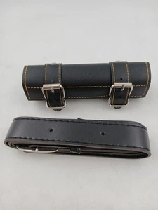 Schwarz Kunstleder Ersatz Gürtel Riemen Herren 42 Zoll passt 1,5 Zoll Schnallen - Bild 1 von 7