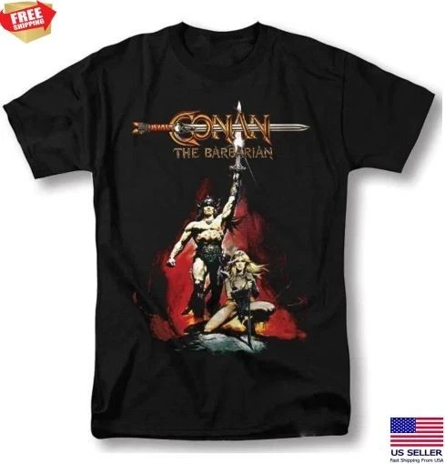 Conan the Barbarian Shirt Movie Classic Vntg Graphic Design T-Shirt - Image 1 of 2