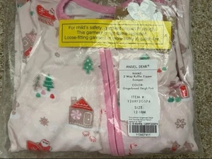 Engel Liebe Lebkuchen Schlitten Urlaub Strampler 12-18 Monate - Bild 1 von 3