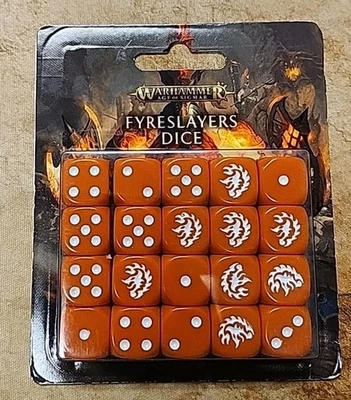 Warhammer AoS - Dice Set: Fyreslayers - NIB & Sealed - Image 1 of 2