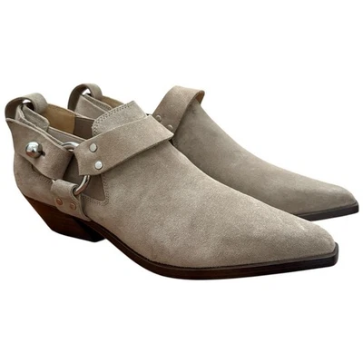 Rag & Bone Westin Harness Leather Booties In Light Sand Western Size 38 - Image 1 of 4