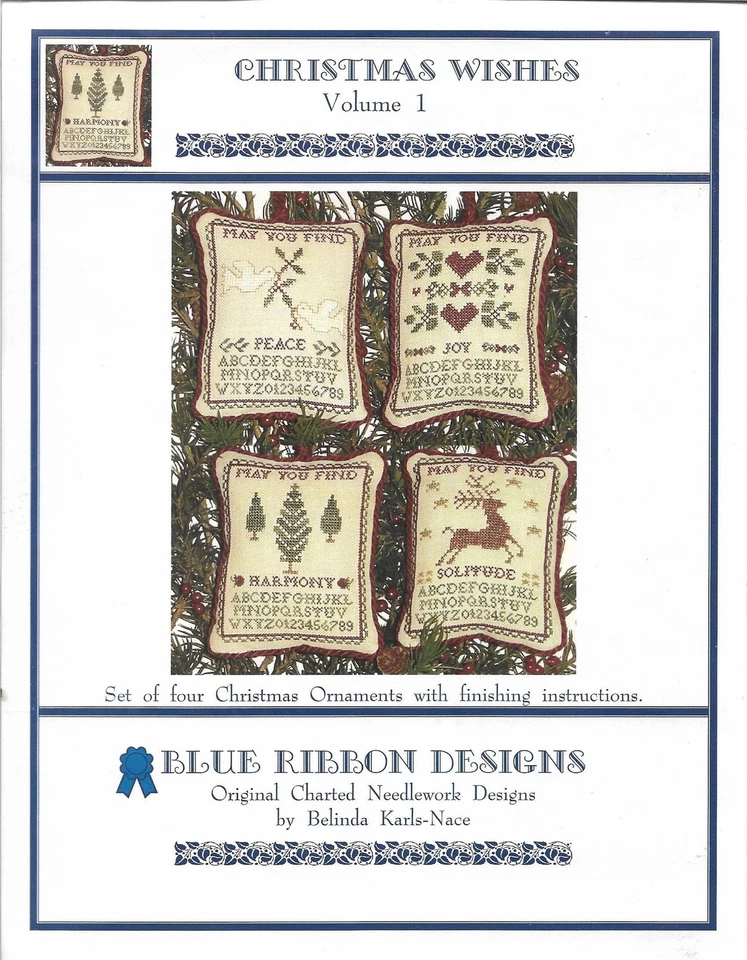 Christmas Wishes I by Blue Ribbon cross stitch pattern - Image 1 of 1
