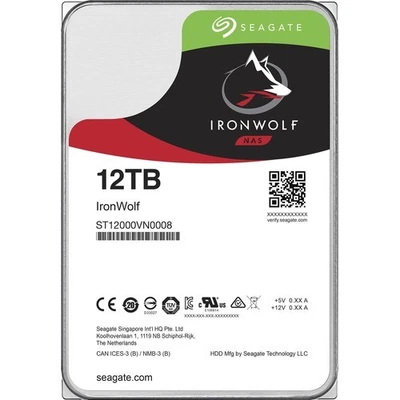 Seagate IronWolf ST12000VN0008 12 TB Hard Drive - 3.5  Internal - SATA (SATA/600 - Image 1 of 4