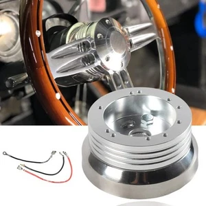 Adaptador de cubo de volante Billet de 5 y 6 orificios plateado - Imagen 1 de 7