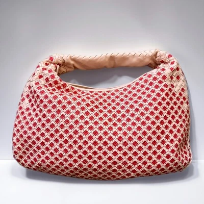 Bolso de Hombro Hobo Bottega Veneta Rosa Rojo Cuero Intrecciato Foto 1 de 4
