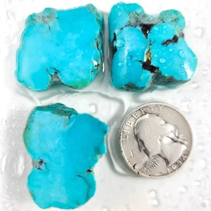 GS964 Hardy Pit Kingman turquoise rough slabs 25 grams; lapidary - Picture 1 of 9