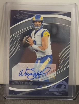 Panini Absolute Matthew Stafford #42 2025 automático - RAMS Foto 1 de 2