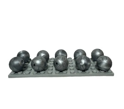 10 LEGO Bionicle Zamor Sphere Balls 54821 Pearl Light Gray - Image 1 of 2