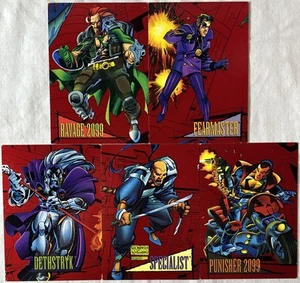 Skybox Marvel Universe 2099 1993 papel aluminio rojo insertado lote de 5 cartas Punisher Ravage - Imagen 1 de 11
