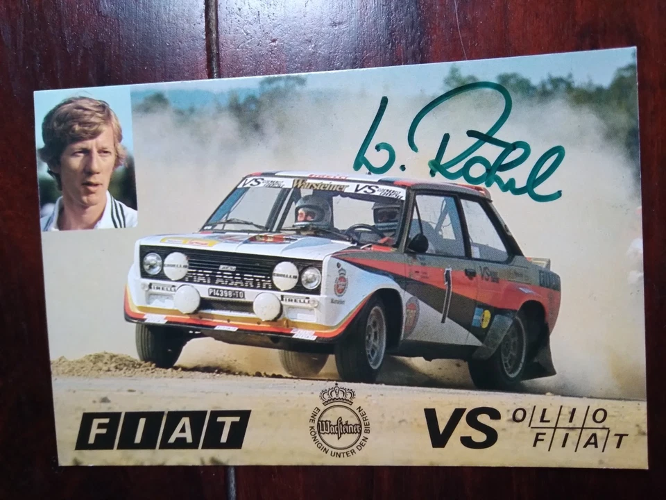 Autogrammkarte von Rallyeweltmeister Walter Röhrl handsigniert - Bild 1 von 2