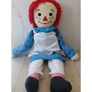 Applause Raggedy Ann bambola vintage 48 pollici capelli rossi cuore ti amo peluche giocattolo - Foto 1 di 11