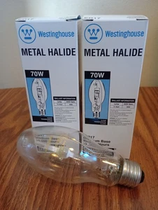 2) Westinghouse 70W ED17 Commercial Metal Halide Light Bulb 37017 Med Base Grow - Picture 1 of 2