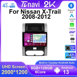 For Nissan X-Trail 2008-2012 Stereo Android CarPlay Car Radio GPS Player Screen - Picture 1 of 32