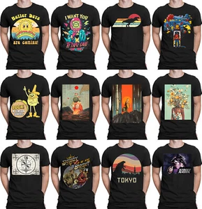 Retro Mens T-Shirt Tee Top Unisex T shirts #P1 #PR #M - Picture 1 of 17