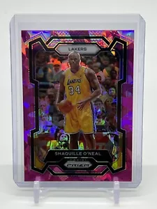 2023-24 Panini Prizm Shaquille O’Neal Pink Cracked Ice #181 Los Angeles Lakers - Picture 1 of 2