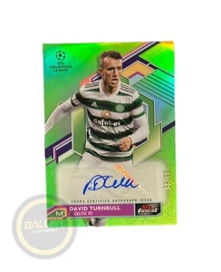 2022-23 Topps Finest Soccer Autograph Green DAVID TURNBULL /99 - Picture 1 of 2