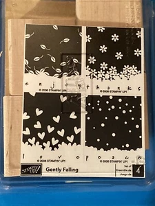 Stampin Up! "Sanft fallend" 4-teiliges neues Set Enjoy, Thanks, Love, Peace Backgrounds - Bild 1 von 2