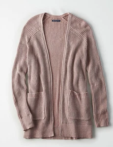Neu mit Etikett American Eagle offene Strickjacke Medium Rouge Pink - Bild 1 von 2