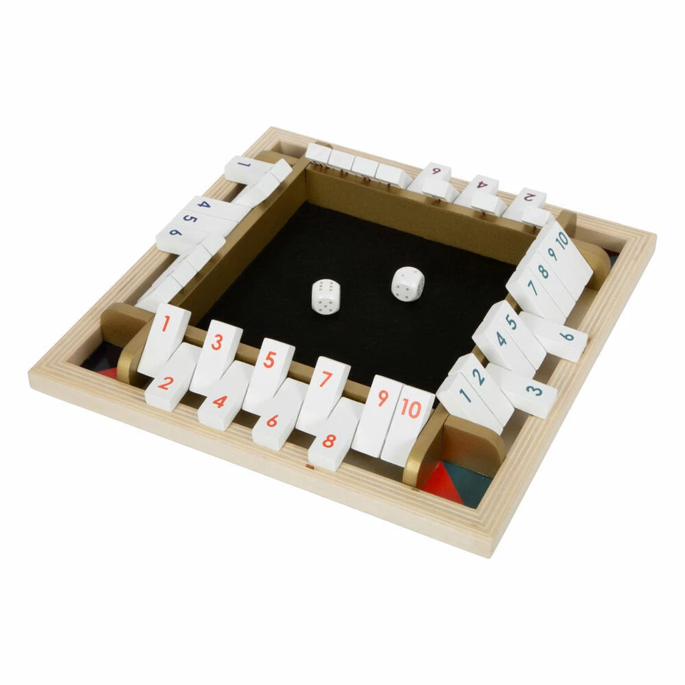 Legler Würfelspiel Shut the Box Gold Edition, Gesellschaftsspiel, ab 6 Jahre - Bild 1 von 4