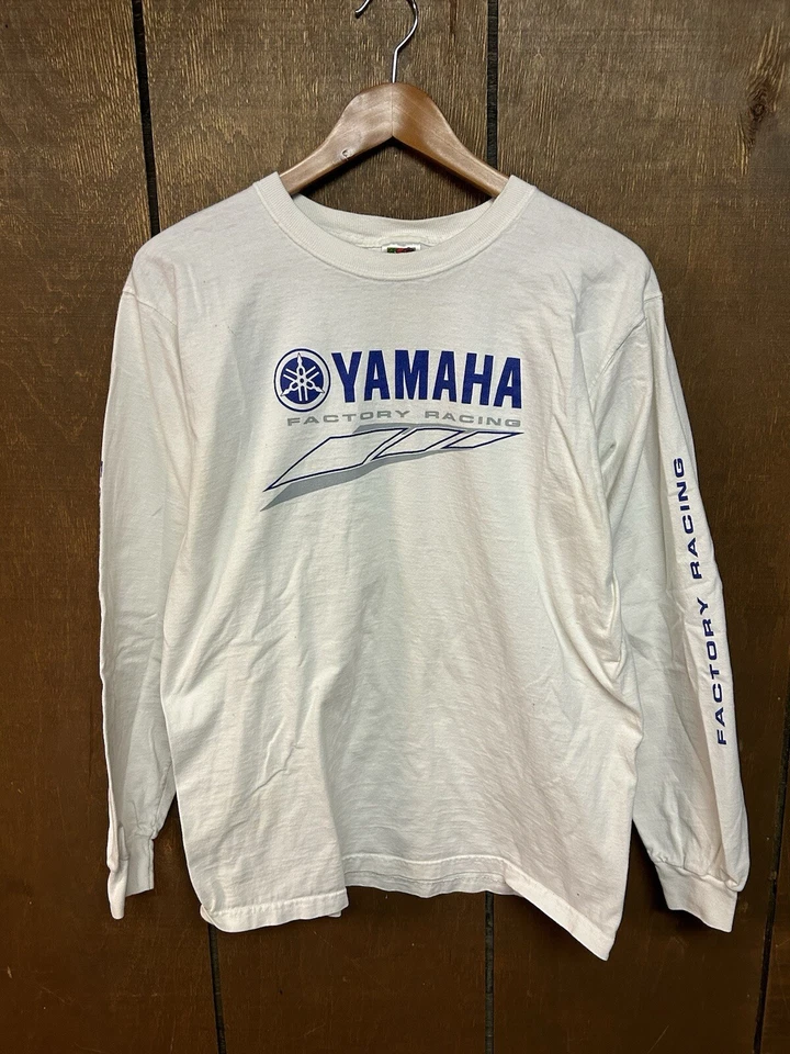 Camiseta Yamaha Factory Racing Manga Larga Talla L Blanca Foto 1 de 4