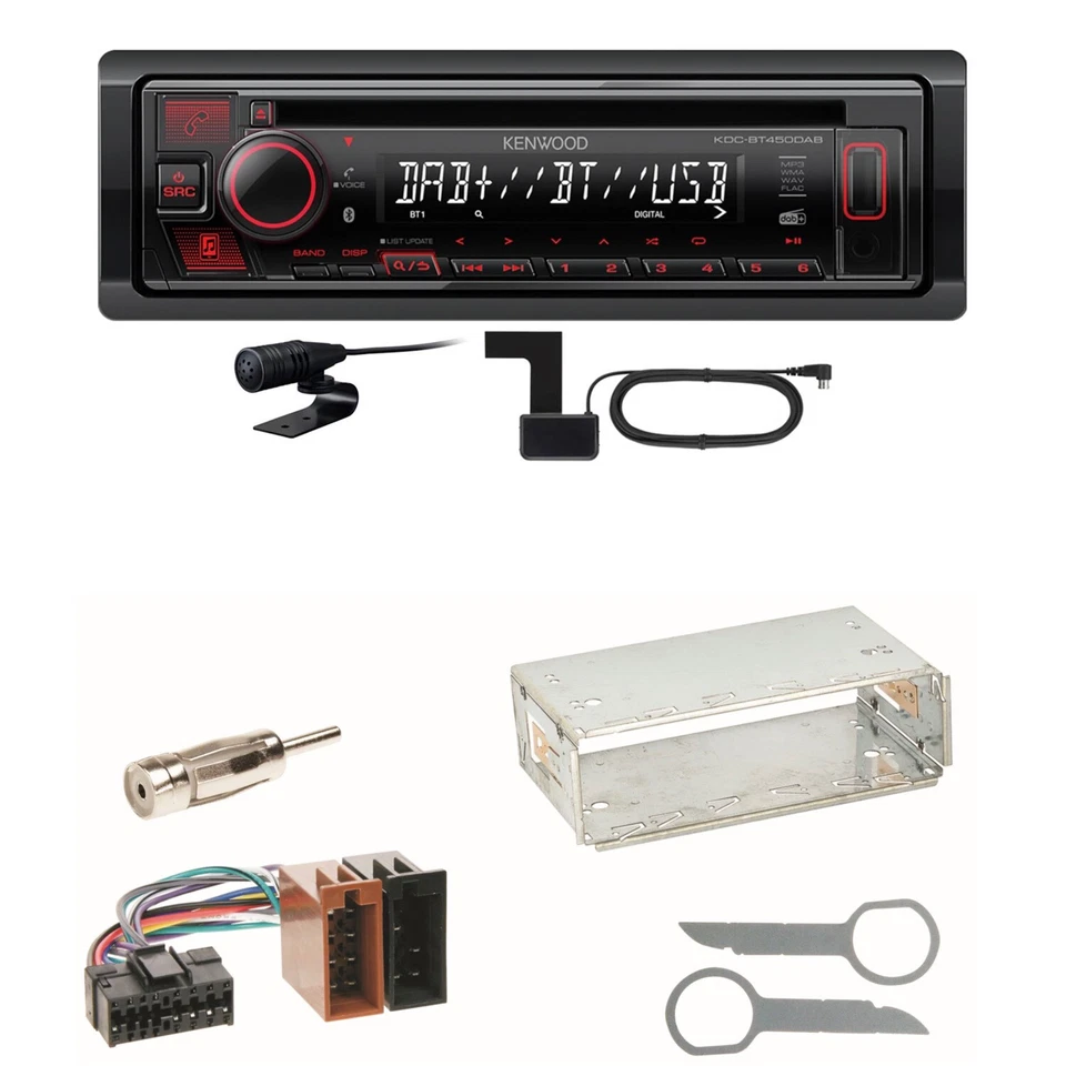 Kenwood KDC-BT450DAB Bluetooth Digitalradio Einbauset für Mercedes A C M Klasse - Bild 1 von 1