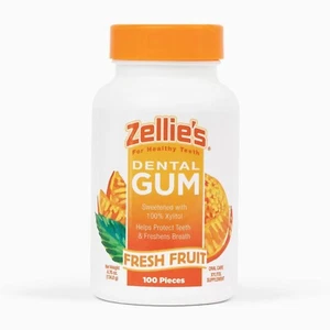 Zellie'S | 100% Xylitol Sugar Free Fresh Fruit Chewing Gum | Fresh Fruit Flavor - Picture 1 of 6
