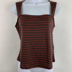 Articles of Society Damen Tanktop Größe M gestreift eckiger Ausschnitt grau ärmellos - Bild 1 von 9