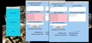 Georgia Pick 5 Lottery Numbers software DVD for Windows 7 & 8 & 10 - Afbeelding 1 van 2