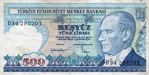 Billete Turquía 500 liras 1983 P195a.2 - Imagen 1 de 2
