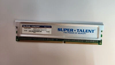 1 one RAM PC3200 256MB DDR400 32MX8 D32PA56A Super Talent Memory - Image 1 of 2