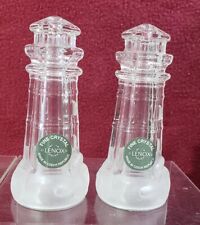 LENOX Crystal - Lighthouse Salt and Pepper Shakers - New