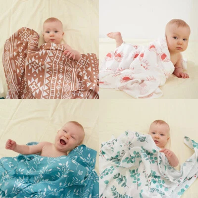 Manta de bebé súper suave de algodón orgánico con envolturas de muselina transpirables Foto 1 de 4