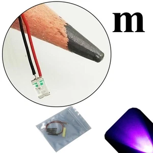 10 x 12v 1206 3216 UV Purple SMD LED Pre-Wired Light Soldered Leads 9v 18v 5v - Picture 1 of 4