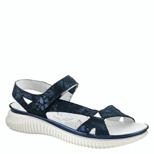 SPRING STEP HERMOSA QUARTER STRAP SANDAL NAVY MULTI TONED LEATHER US 8.5 EUR 39 - Picture 1 of 6