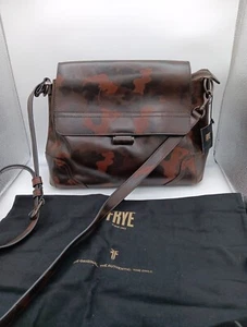 Frye Charlie Flap Crossbody Satchel Shoulder Handbag Brown Camo Print Bag $348 - Picture 1 of 18