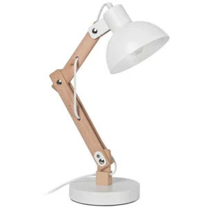 Schreibtischleuchte Schreibtischlampe Tongariro Holz weiss E27 max. 40W Globo - Bild 1 von 1