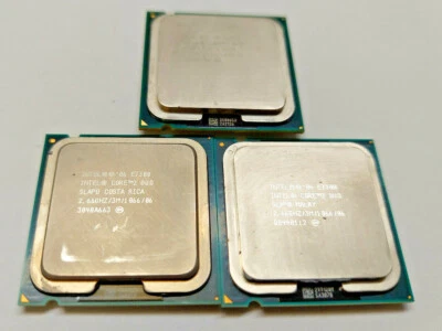 Lot Intel SLAPB SLA9X CPU Core 2 Duo E7300 2.66Mhz 3M E6550 2.33Mhz - Image 1 of 4
