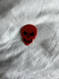 grave picker die cut guitar pick red skull - Picture 1 of 2