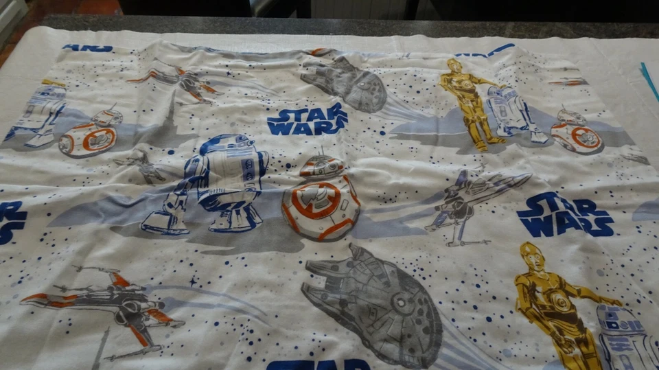 Pottery Barn Kids Star Wars Droid flannel standard sham photo  sample  - Image 1 of 1