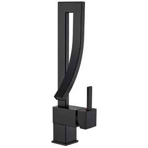 Black Waterfall Bathroom Basin Sink Faucet Single Handle Single Hole Mixer Tap - Picture 1 of 8